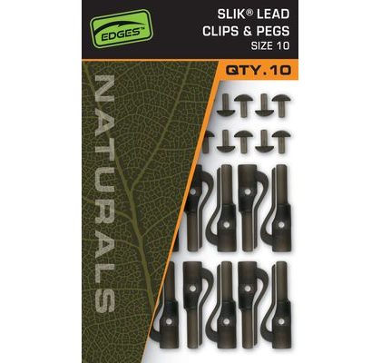 Fox Závěsky Edges Naturals Slik Lead Clip & Pegs Size 10 10ks