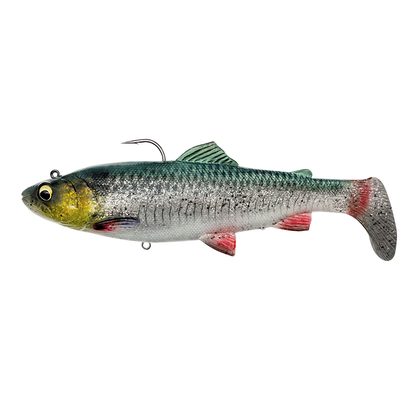 Savage Gear Gumová nástraha 4D Rattle Shad Trout Sinking Green Silver