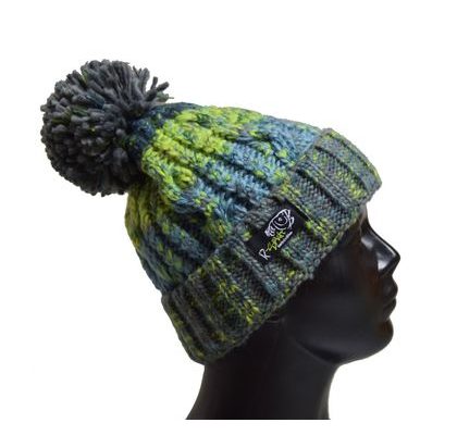 R-Spekt Kulich MAXI PomPom beanie šedozelený