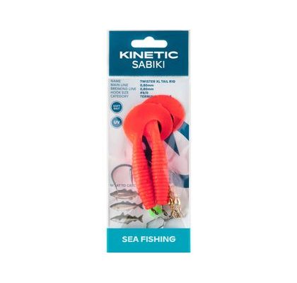 Kinetic Náväzec Sabiki Twister XL veľ.8/0 Červená/Čierna/Zlatá
