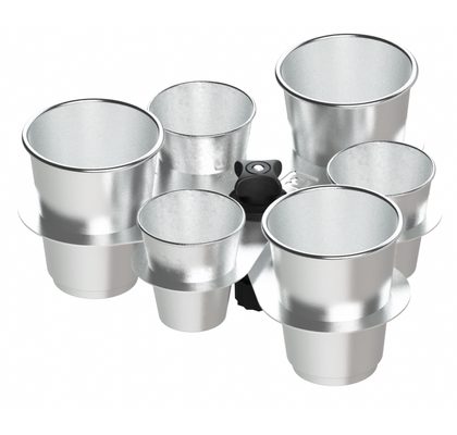 Fasten príslušenstvo - Sada nerezových kelímkov s držiakom 6ks