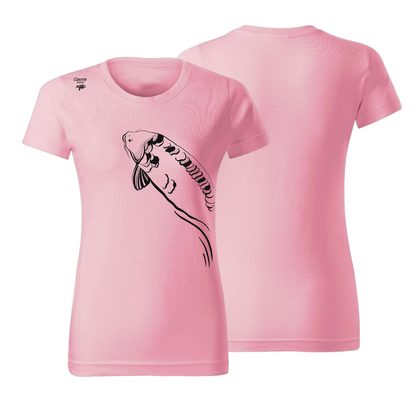 Giants fishing Tričko dámské růžové Plavající kapr