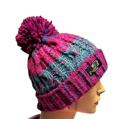 R-Spekt Kulich MAXI PomPom beanie modrovínový