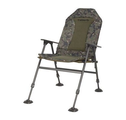 Trakker Křeslo komfortní s područkami Levelite Camo Longback Chair