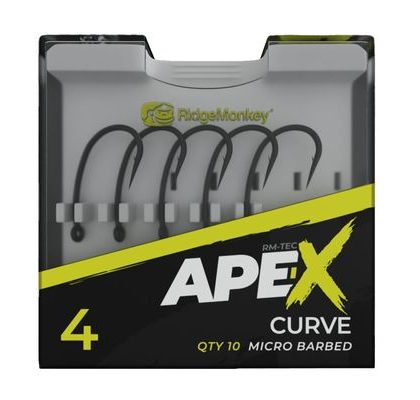 RidgeMonkey Háčiky Ape-X Curve Barbed 10ks