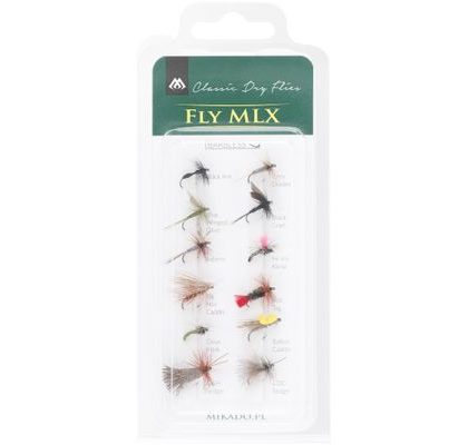 Mikado Sada suchých muchičiek Dry Flies Barbless 12ks