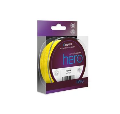 Delphin Šnúra Hero 8 fluo žltá