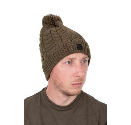 Fox Zimní čepice Khaki Knitted Bobble
