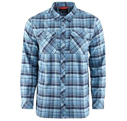 Grundéns Košile Dungeness Seawool Flannel Shirt Captain's Blue