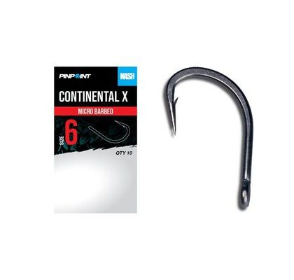 Nash Háčiky Continental X Micro Barbed 10ks