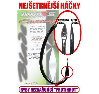 Awa-S Háčiky Cutting Blade 6101 Black Nickel 10ks