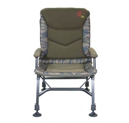 Trakker Křeslo komfortní s područkami Levelite Camo Longback Recliner