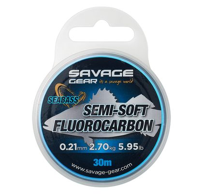 Savage Gear Fluorokarbón Semi-Soft Fluorokarbón Seabass 30m