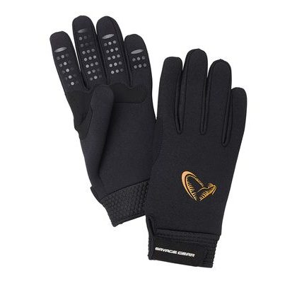 Savage Gear Rukavice Neoprene Stretch Glove Čierne