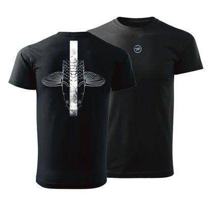 Giants fishing Tričko pánské černé Šupináč hlava