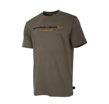 Savage Gear Triko SG4 Logo T-Shirt Loden Green