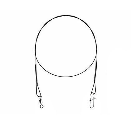 Delphin Titánové lanko 1x7 Bomb! s obratlíkom a karabínkou 2ks