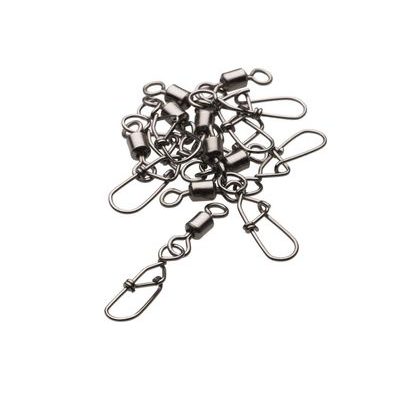 Kinetic Karabína s obratlíkom Crane s dvojitým zapínaním Čierna