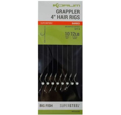 Korum Hotové nadväzce Grappler Hair Rigs 4" 8ks