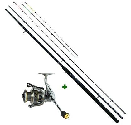 Giants Fishing Prút Black Method Feeder 12ft 40-90g + navijak GXF 3000FD Akčný set