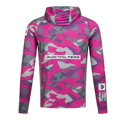 Mikado Mikina s kapucňou a nákrčníkom s UPF filtrom Green Camo
