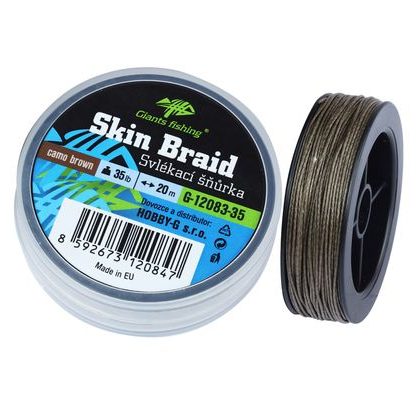 Giants fishing Svliekacia šnúra Carp Line Skin Braid Camo brown 20m