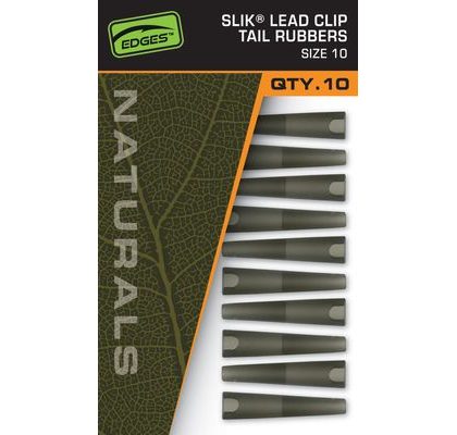 Fox Převleky Edges Naturals Slik Lead Clip Tail Rubber Size 10 10ks