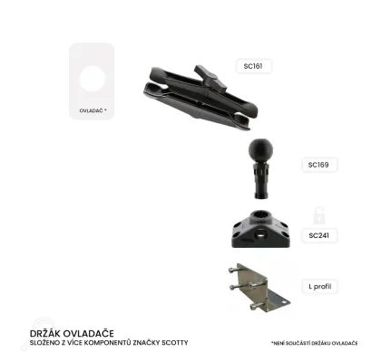 Scotty Držák ovladače na motor