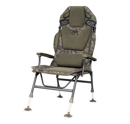 Trakker Křeslo komfortní s područkami Levelite Camo Longback Recliner