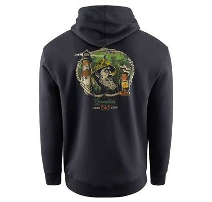 Grundéns Mikina Dark Seas X Grundens Watchman Hoodie Black