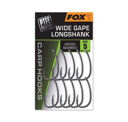 Fox Háčiky Carp Hook Super Wide Gape Long Shank 10ks