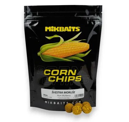 Mikbaits Boilies Corn Chips Švestka Moruše
