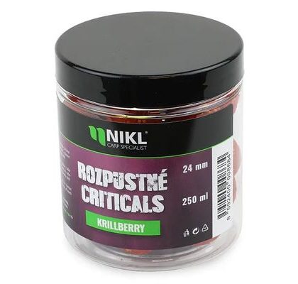 Nikl Rozpustné Criticals boilie Krill Berry 250ml