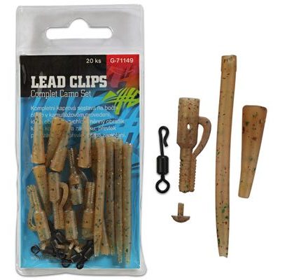 Giants Fishing Kompletná sada na bočné olovo Lead Clips Complet Camo Set