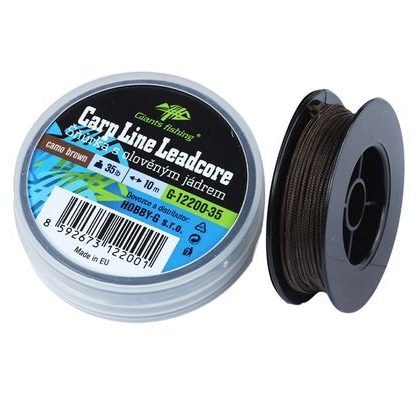 Giants fishing Olověná šňůra Carp Line Leadcore Camo brown 10m