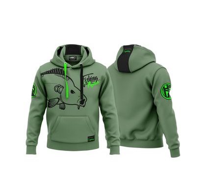 Hotspot Design Mikina Fishing Mania zelená