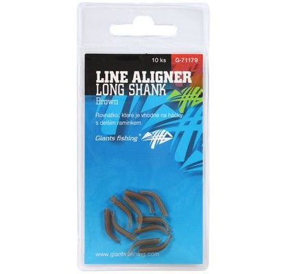 Giants Fishing Rovnátka na háček Line Aligner Long Shank Large Brown (Hook 2-6) 10ks