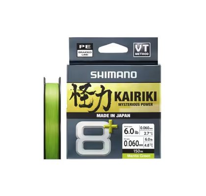Shimano Šnúra Kairiki 8+ Mantis Green 150m