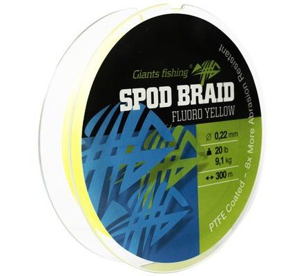 Giants Fishing Splétaná šňůra Spods Braid Fluoro Yellow 300m