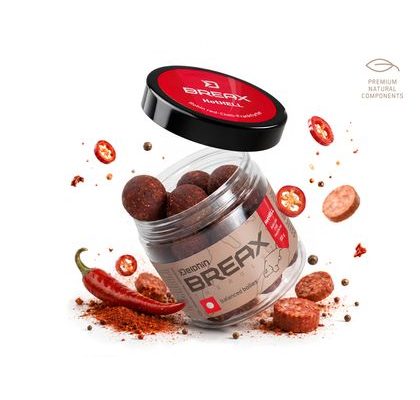 Delphin Vyvážené boilies BreaX/HotHELL Robin red-Chilli-Fr.Klobása 100g