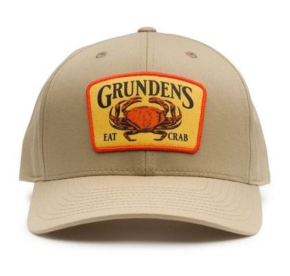Grundéns Kšiltovka Eat Crab Trucker 312 Khaki/White O/S