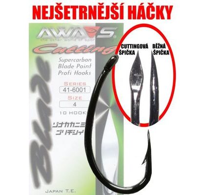 Awa-S Háčiky Cutting Blade 6001 Black Nickel 10ks