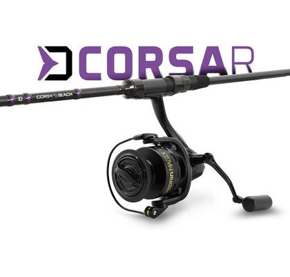 Delphin Kaprársky set CorsaBLACK Nero 3,6m 3lb 2diel + navijak 6T + 0,30mm