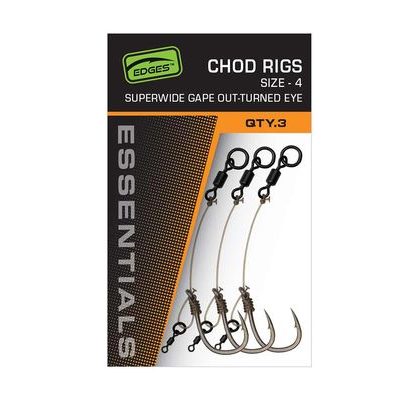 Fox Náväzec Edges Super Wide Gape Chod Rigs 3ks