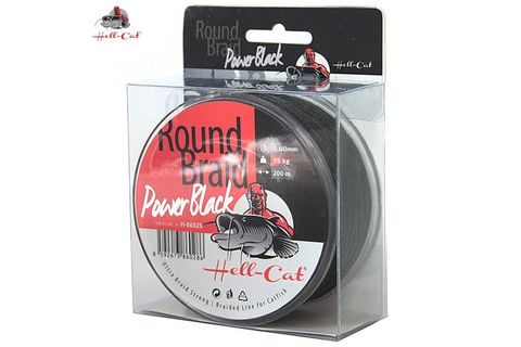 Hell-Cat Splétaná šňůra Round Braid Power Black 200m