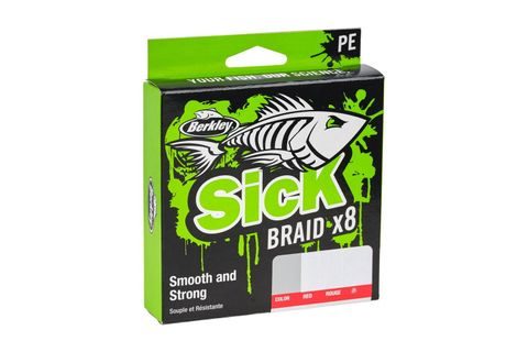 Berkley Šňůra Sick Braid Červená 150m