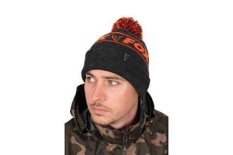 Fox Zimní čepice Collection Bobble Black & Orange