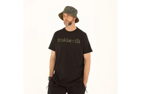 Trakker Tričko CR Logo T-shirt Black Camo