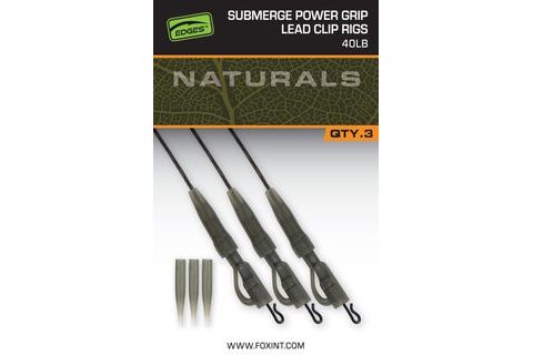 Fox Montáž Edges Naturals Submerge Power Grip Lead Clips 3ks