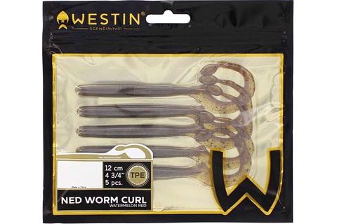 Westin Umělá nástraha červ Ned Worm Curl Watermelon Red